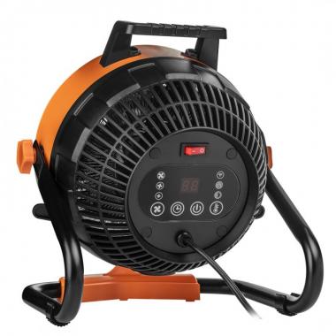 Neo Tools Теплова гармата електрична, 2в1 з функцією вентилятора, 2.4 кВт, 35-50м2, 460 м3/год, цифрове регулювання