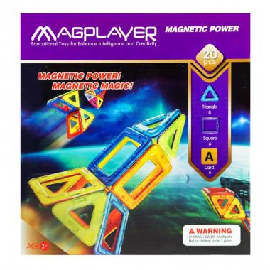 MagPlayer Конструктор магнитный 20 ед. (MPA-20)