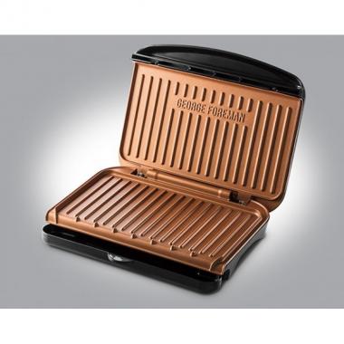 Russell Hobbs Гриль George Foreman 25811-56 Fit Grill Copper Medium, 1630 Вт, антипригарное покрытие, черный\медь