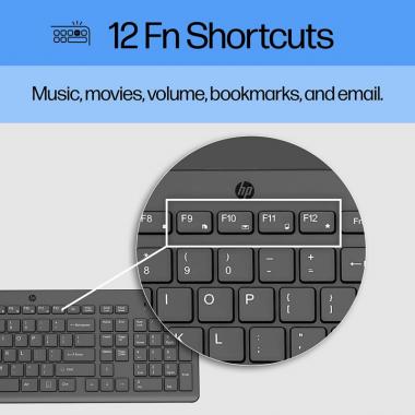 HP Keyboard 150 USB UA Black