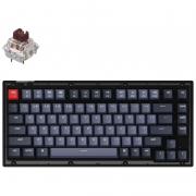 Keychron Клавиатура V1 84 Key QMK Gateron G PRO Brown Hot-Swap RGB Frosted Black
