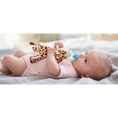 Avent Пустышка Ultra-Air, 0-6 мес, 1 шт + игрушка[жираф]
