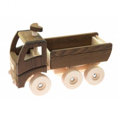 goki Wooden car Dump truck (natural)