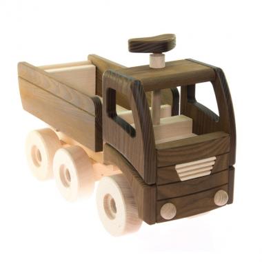goki Wooden car Dump truck (natural)