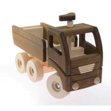 goki Wooden car Dump truck (natural)