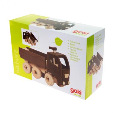 goki Wooden car Dump truck (natural)