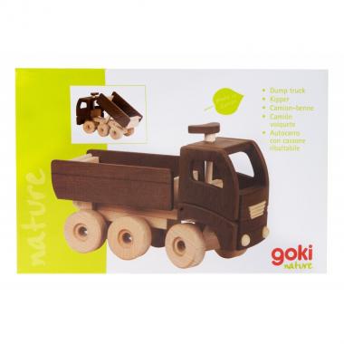 goki Wooden car Dump truck (natural)