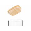 ARDESTO Fresh series storage jar, square, 480 ml, glass, bamboo
