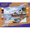 Sequin Art Craft kit PAINTING BY NUMBERS SENIOR Fishing Village