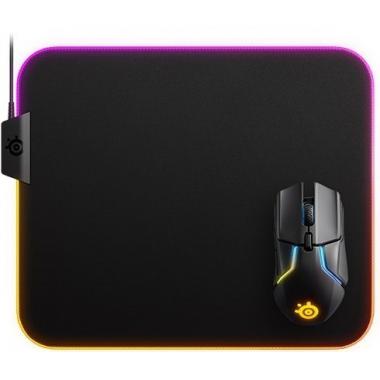 SteelSeries Gaming mousepad QcK Prism Cloth Medium RGB Black