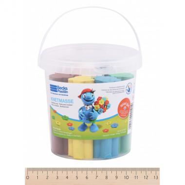 Becks Plastilin Набір пластиліну 1кг. 8 кольорів у відерці