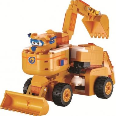 Super Wings Конструктор-трансформер Small Blocks 2-in-1 Buildable Transforming Vehicle Donnie, Донні