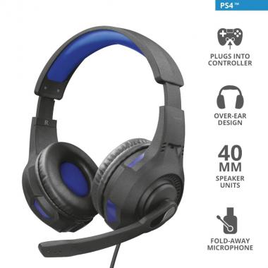 Trust GXT 307B Ravu Gaming Headset for PS4 3.5mm BLUE