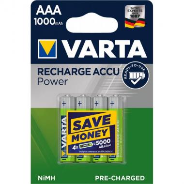 VARTA Аккумулятор NI-MH Power AAA 1000 мАч, 4 шт.