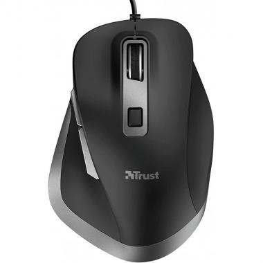 Trust Mouse Fyda Comfortable ECO Black-GREY