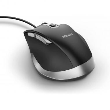 Trust Mouse Fyda Comfortable ECO Black-GREY