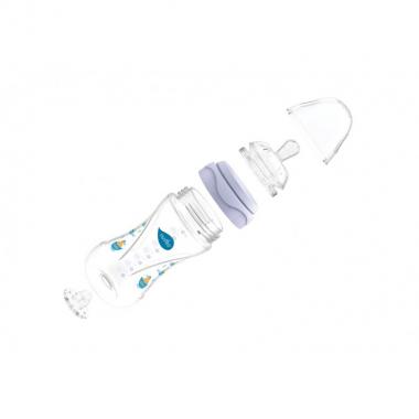 Nuvita Бутылочка для кормления Mimic 330мл. 4м+ Антиколиковая[NV6050Blue]