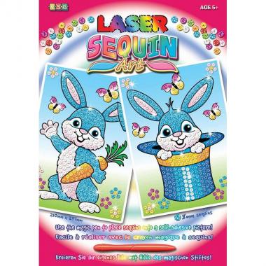 Sequin Art Craft kit LASER - Rabbits