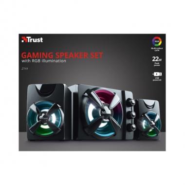 Trust Ziva RGB 2.1 Gaming Speaker Set USB Black
