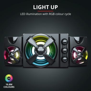 Trust Ziva RGB 2.1 Gaming Speaker Set USB Black