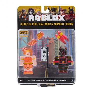 Roblox Ігрова колекційна фігурка Game Packs Heroes of Robloxia: Ember & Midnight Shogun W4