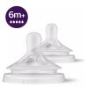 Philips Соска Avent силиконовая Natural Природный Поток, 6м+., 2 шт, быстрый поток