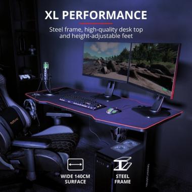 Trust Игровой стол GXT 1175 Imperius XL Black