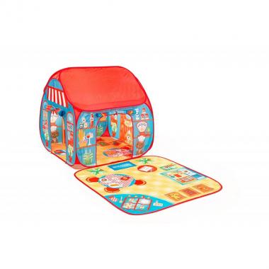 Pop-it-Up Игровая палатка Ресторан-Магазин 90x90x90см с игровым ковриком 100х100см