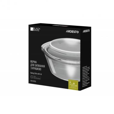 ARDESTO Baking dish with lid BLACK MARS, round, 2 l