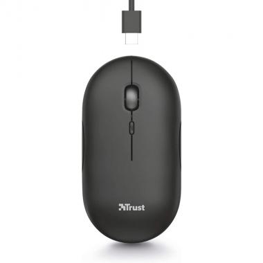 Trust Миша Puck Rechargeable Ultra-Thin BT WL Silent Black