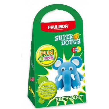 PAULINDA Маса для ліплення Super Dough Fun4one Слоник (рухливі очі)