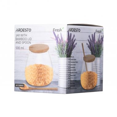 ARDESTO Банка для зберігання Fresh Sugar 500 мл, скло, бамбук
