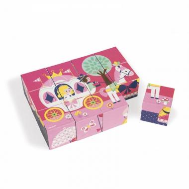 Janod Cube puzzle - Fairy tales (12 pcs.)