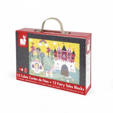 Janod Cube puzzle - Fairy tales (12 pcs.)