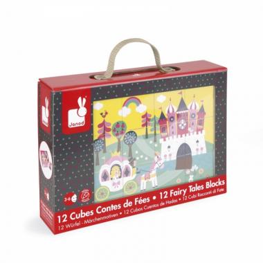 Janod Cube puzzle - Fairy tales (12 pcs.)