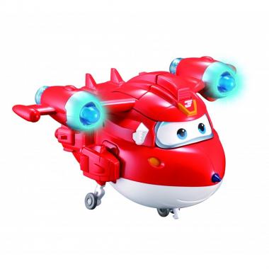 Super Wings Ігрова фігурка-трансформер Supercharge Lights & Sounds Jett, Джетт, світло, звук