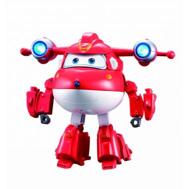 Super Wings Ігрова фігурка-трансформер Supercharge Lights & Sounds Jett, Джетт, світло, звук