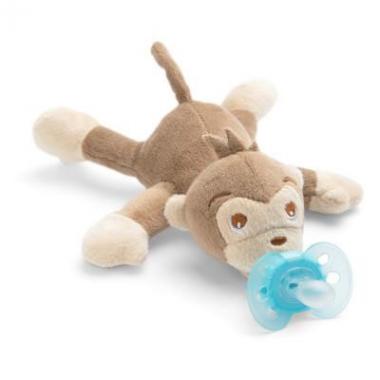 Avent Пустышка Ultra-Air, 0-6 мес, 1 шт + игрушка[мартышка]