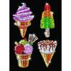 Sequin Art Craft kit Art ORANGE - Ice Creams