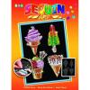 Sequin Art Craft kit Art ORANGE - Ice Creams
