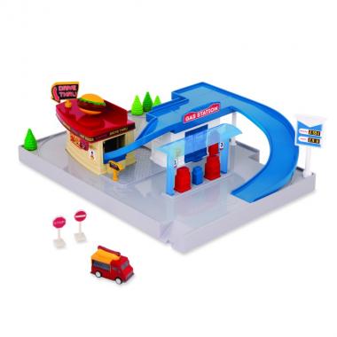 DRIVEN Игровой набор POCKET SERIES DINE & DRIVE PIT STOP