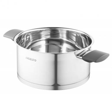 ARDESTO Casserole Gemini, glass lid, 3 l, stainless steel