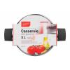 ARDESTO Casserole Gemini, glass lid, 3 l, stainless steel