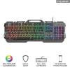 Trust Клавиатура игровая GXT 853 Esca Metal USB, Black