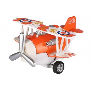 Same Toy Metal inertial Aircraft with light and sound (orange)
