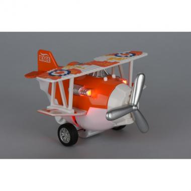 Same Toy Metal inertial Aircraft with light and sound (orange)