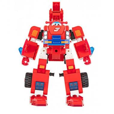Super Wings Конструктор-трансформер Small Blocks 2-in-1 Buildable Transforming Vehicle Jett, Джетт