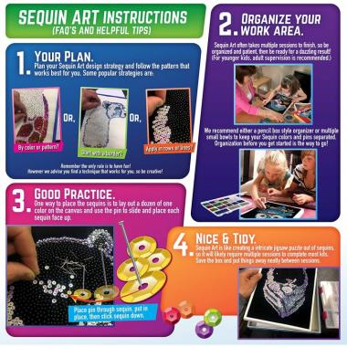 Sequin Art Craft set RED - Fiona Fawn