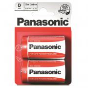 Panasonic Battery RED ZINK Zinc Carbon D(R20) blister, 2 pcs.