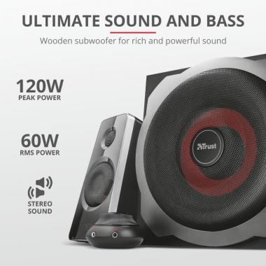 Trust 2.1 GXT 38 Tytan Ultimate Bass Speaker Set BLACK